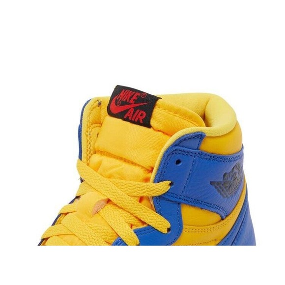 Air Jordan 1 Retro High OG Laney Womens Basketball Shoes Yellow Blue FD2596 700 - Picture 7 of 9